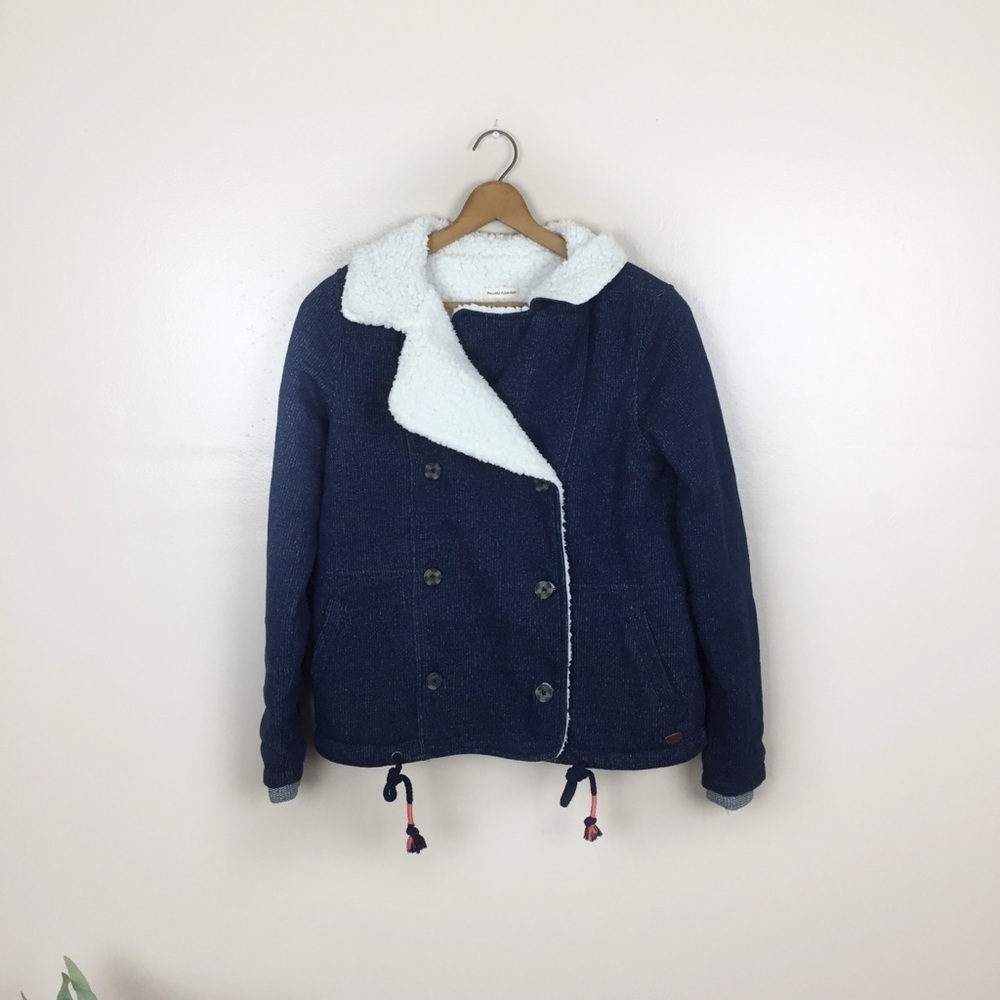 [Roxy] Sherpa Lined Double Buttoned Jacket Cozy - image 1